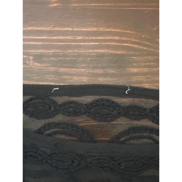 Whimsigoth Black Sheer Mesh Lace Dress M Grunge Dark Romantic Goth - Picture 7 of 12